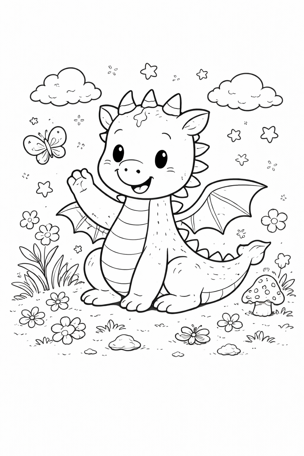 Kolorowanki smoki do druku